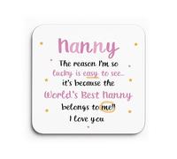 Red Ocean Sottobicchiere per nonna, regalo di compleanno da parte di nipoti, idea regalo di ringraziamento per i migliori regali