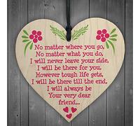 RED OCEAN Targa da appendere con poesia "caro amico", idea regalo per la casa