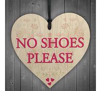 RED OCEAN Targa da appendere con scritta "No Shoes Please Remove Trainers" (lingua italiana non garantita)
