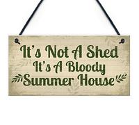 Red Ocean Targa da giardino con scritta in inglese "It's Not A Shed, It's A Summer House", idea regalo per capannone