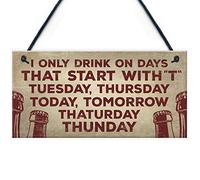 RED OCEAN Targa da parete con alcool, ideale come regalo per la casa, bar, pub e birra, idea regalo
