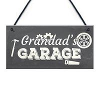 RED OCEAN Targa da parete con scritta "Grandad's Garage" (lingua italiana non garantita)