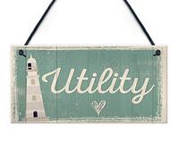 RED OCEAN Targa da parete da appendere alla spiaggia, stile nautico, idea regalo shabby chic, vintage, idea regalo