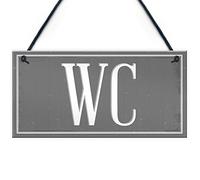 RED OCEAN Targa da parete per WC Chic Bathroom The Loo Door Hanging Cafe Pub Office Shop regalo