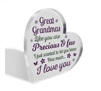 Red Ocean Targa in acrilico con scritta in inglese "Great Grandma Gift Precious And Few", regalo di compleanno per la nonna, regalo di ringraziamento per i nonni da parte dei nipoti