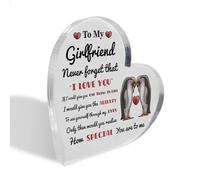 Red Ocean Targa in acrilico con scritta "Never Forget That I Love You", regalo per San Valentino, per fidanzata, anniversario, fidanzata, romantico, regalo d'amore, regalo per lei