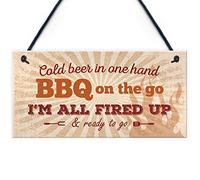 RED OCEAN Targa per barbecue con scritta in lingua inglese "SummerHouse", per bar, uomo, caverna, capannone, amicizia, birra, alcool, regalo per uomini e