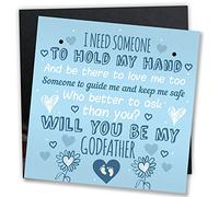 RED OCEAN Will You Be My Godfather Request Card Godparent Thank You Card regalo per amici battesimo