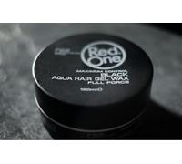 Red One Aqua Hair Gel Wax, Black, Professional Hairstyle, 150 ml