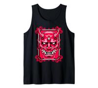 Red Oni Mask Giapponese Demone Spirit Art Canotta