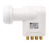 RED OPTICUM LOP 04H Octo LNB I LNB digitale a 8 vie con figura di rumore di soli 0,1 dB e Protezione dalle intemperie estendibile I Full HD - 3D - UHD - 4K Ready I Sat-LNB per 8 partecipanti