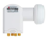 RED OPTICUM LQP 04H Quad LNB I Digital-LNB quadruplo con figura di rumore di soli 0,1 dB e Protezione dalle intemperie estendibile I Full HD - 3D - UHD - 4K Ready I Sat-LNB per 4