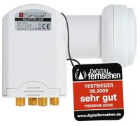 RED OPTICUM LRP 04H Quattro LNB I LNB digitale a 4 vie con figura di rumore di 0,1 dB e Cappuccio di protezione dalle intemperie I Full HD - 3D - UHD - 4K Ready I può essere utilizzato solo