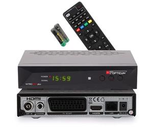 RED OPTICUM Nytro Box Plus Ricevitore ibrido HD-TV I Ricevitore DVB-C e DVB-T2 con Funzione di registrazione PVR - HDMI - USB - SCART - Audio coassiale - Ethernet - Display LED, nero