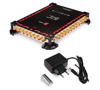 RED OPTICUM OMS 9/24 PRO TR Multiswitch per la ricezione di due posizioni satellitari fino a 24 partecipanti/contatti dorati/adatto 4K, 3D, UHD/adatto Quattro LNB