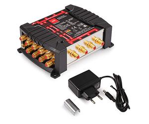 RED OPTICUM OMS 9/8 PRO TR Multiswitch per la ricezione di due posizioni satellitari fino a 8 partecipanti/contatti dorati/adatto 4K, 3D, UHD/adatto Quattro LNB/terrestre controllabile
