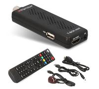RED OPTICUM T-Box Mini DVB-T2/C Digital Full HD Ricevitore, H.265 HEVC, HDMI, USB 2.0, nero, con telecomando, sensore IR, EPG, teletesto, funzione PVR, 115 x 37 x 17 mm