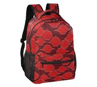 Red Oriental Cloud Scroll Soft Lining Casual Zaino S, Pergamena delle nuvole orientali rosse, Medium, Zaino | Cinghie di sollievo della pressione del corpo della borsa in piedi Giovani adolescenti