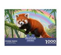 Red Panda 1000 Piece Jigsaw Puzzle For Adults Educational Games Stress Relief Puzzle Exercise The Memory of The Brain for Family Decorations 38x26cm/1000pcs