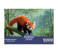 Red Panda 1000 Pieces Jigsaw Puzzles For Adults Educational Games Stress Relieving Entertainment Exercise The Memory of The Brain For Adults Gifts 38x26cm/1000pcs