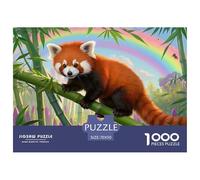 Red Panda 1000 Pieces Jigsaw Puzzles For Adults Family Challenge Toys Stress Relieving Entertainment Cultivate The Spirit of Teamwork for Men, Women, Elders, Seniors 70x50cm/1000pcs