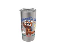 Red Panda Back School Vibes Scuole In Let The Chaos Begin Bicchiere termico in acciaio inox doppia parete