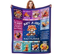 Red Panda Blanket Warm Cozy Soft Lightweight Flannel Red Pandas Throw Blankets Cute Panda Bed Bedding Sofa Couch Decor Christmas Birthday Gifts for K