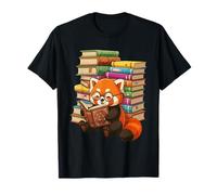 Red Panda Book Lover Reading Bookish Maglietta