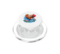 Red Panda Catches Falling Heart Cuscino con entrambi gli arti anteriori PopSockets PopGrip per MagSafe