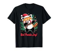 Red Panda Christmas Joy Holiday Cheer Inverno Maglietta