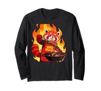Red Panda Cooking Grill BBQ Funny Gift Red Panda Maglia a Manica