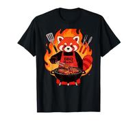 Red Panda Cooking Grill BBQ Funny Gift Red Panda Maglietta