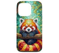 Red Panda - Custodia per vetrate colorate, motivo: panda rosso Custodia per iPhone 13 Pro