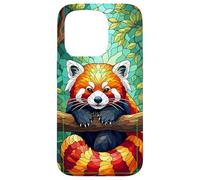 Red Panda - Custodia per vetrate colorate, motivo: panda rosso Custodia per iPhone 15 Pro