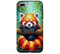 Red Panda - Custodia per vetrate colorate, motivo: panda rosso Custodia per iPhone 7 Plus/8 Plus