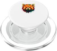 Red Panda Face Art Bright Forest Animal Design realistico PopSockets PopGrip per MagSafe