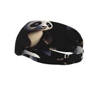 Red Panda, fascia elastica per yoga, sport, fitness, corsa, basket, unisex, fascia elastica per sport che assorbe il sudore,