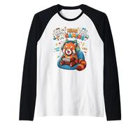 Red Panda Gaming Can't Hear You I'm Gaming Red Panda Maglia con Maniche Raglan
