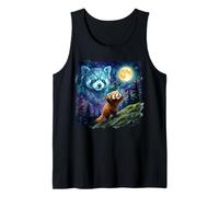 Red Panda Howling at The Moon Funny Parody Art Canotta