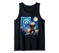 Red Panda Howling at The Moon Parody Night Sky Art Canotta