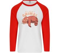 Red Panda Il Mio Spirito Animale Uomo L/S Maglietta Da Baseball