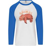Red Panda Il Mio Spirito Animale Uomo L/S Maglietta Da Baseball