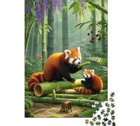Red Panda Jigsaw for Adults 1000 Piece Brainteasing Games Gift Giving High- Difficulty 1000pcs (75x50cm)