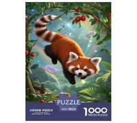 Red Panda Jigsaw Puzzle 1000 Pezzi Per Adulti,Forest Landscape Gioco Diabilità Impossibile Gioco Intellettivo Familiare Regali Di Festa 38x26cm/1000pcs