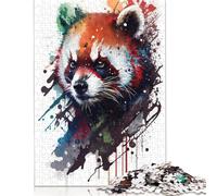 Red Panda Jigsaw Puzzle Impossibili 1000Pcs Decorazione Per La Casa. Giochi Rilassamento E Intelligence Per Adulti E Ragazzi Da 14 Anni 1000pcs (75x50cm)