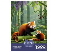Red Panda Jigsaw Puzzle Impossibili 1000Pcs Decorazione Per La Casa. Rilassamento E Intelligence Per Adulti E Ragazzi Da 14 Anni 38x26cm/1000pcs