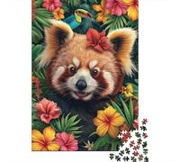 Red Panda Jigsaw Puzzle in Legnos Adulto 1000 Pezzi Gioco Education Regalo Per Amore E Amico Per Gioco Familiare Decorazione Interna Unica Stress Relief Toy 1000pcs (75x50cm)