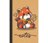 Red Panda Lined Notebook 6x9: 6x9, 120 lined pages with a tiny Red Panda on interior pages. Great for Note taking or school notes, creative written works, Kraft style design, Red Panda Lover Gift