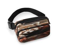 Red Panda Marsupio con cinghia regolabile Marsupio alla moda per sport all'aria aperta escursionismo, bianco, 20 x 13 cm, marsupio stampato