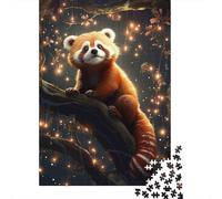 Red Panda Night Tree Puzzle Impossible 1000 Pezzi Decorazione Per La Casa. Rilassamento E Intelligence Per Adulti E Ragazzi Da 14 Anni 52x38cm/1000pcs